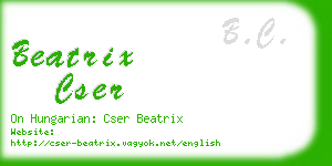 beatrix cser business card